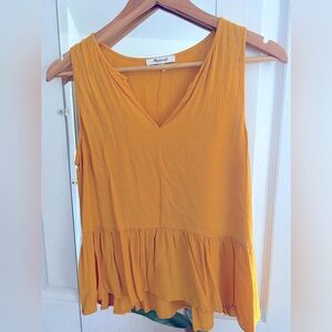 Gold/ mustard  peplum Madewell top